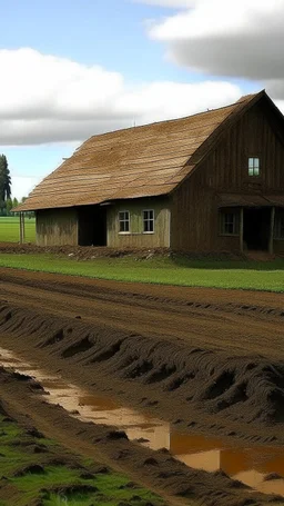 mud house s, farm land