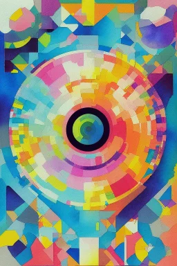 Abstract watercolour painting in the style of Agnes Martin