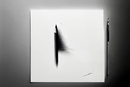 Minimalist ink pencil and charcoal drawing of a40 year old digital artist