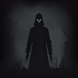 minimalist horror dark filled background