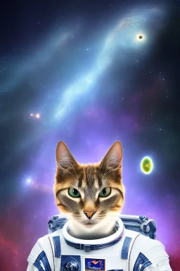 Can you imagine a world where even cats can explore the vastness of space? Well, behold the image of a feline astronaut enjoying a snack of grass while floating among the stars. Let your imagination run wild as you picture this cosmic kitty, and who knows, maybe one day we'll see it become a reality! Make sure the cat is enjoying some grass!