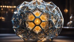 stellated buckyball, luminous, breathtaking, excellent, exquisite composition, beautiful detailed intricate detailed octane render, 8k artistic photography, photorealistic, soft natural volumetric cinematic perfect light, chiaroscuro, award-winning photograph, masterpiece, raphael, caravaggio, bouguereau