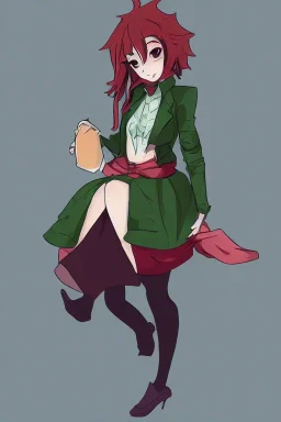 Portrait lady, full body shot, full-color medium shot GoblinAcademia