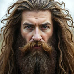 the hairiest man on earth, at least 20 meter long hair