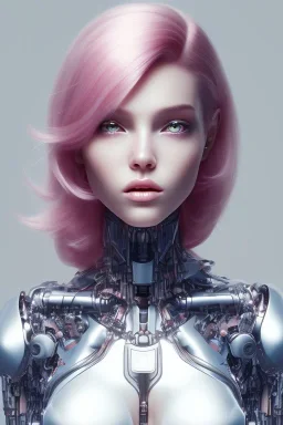 cyborg, pink hair,seven , perfekt, real, dream