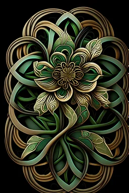 celtic design of a mum flower