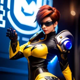 Ultra detailed fullbody Portrait in oil on canvas of overwatch character- sexy booty TRACER with armor,extremely detailed digital painting,ultrarealistic skin,intense stare, extremely detailed face, crystal clear eyes, mystical colors ,perfectly centered image, perfect composition, rim light, beautiful lighting,masterpiece ,8k, stunning scene, raytracing, anatomically correct, in the style of uncannyknack and Ohrai Noriyoshi and robert e howard and Steve Jung and Wizyakuza and Simon Bisley.