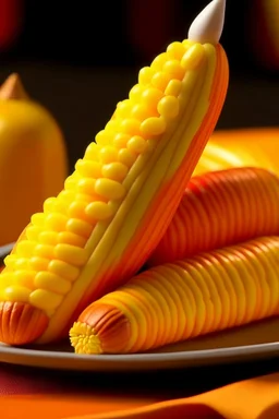 Candy corn on the cob