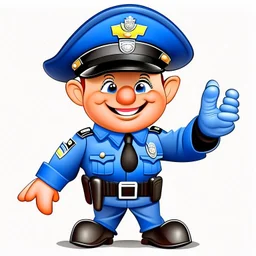 Cartoon of a policeman