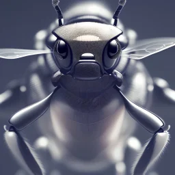 depth of field, cyborg bee, macro lens, hyperphoorealstic, ultra detail, elegant