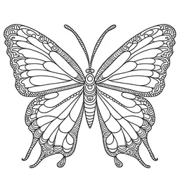 Butterflie coloring page for toddler