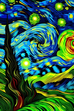 represents two flows: they have the same average flow, but different turbulent intensity. use as reference The Starry Night by van Gogh. create 1 image for each flow