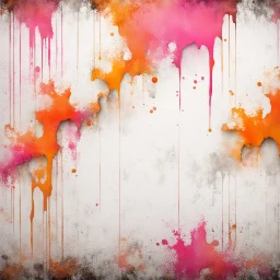 Hyper Realistic White, Orange & Pink Multicolored Grungy-Wall-Background