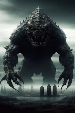 big dark creature taking over the world