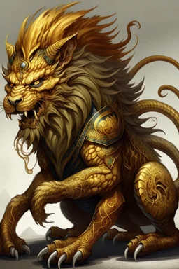 hybrid of a lion and a dragon