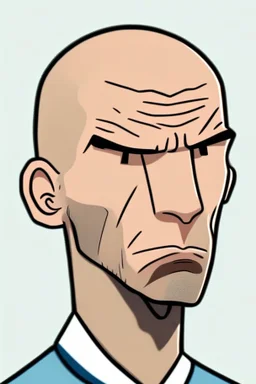 Zinedine Zidane cartoon 2d