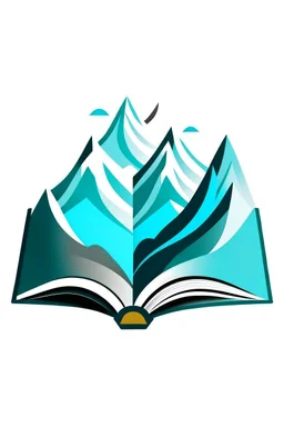 Logo consists of an educational book and combined it with mountains