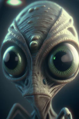 alien with one eye ,cinema 4d, octane render, high detail