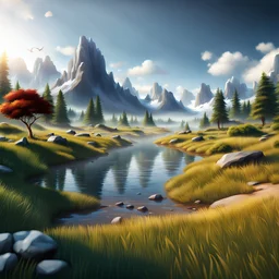 4k realistic Beautiful landscape