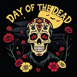 Day of the Dead graphic art style