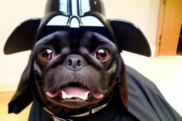 Darth vader as a pug