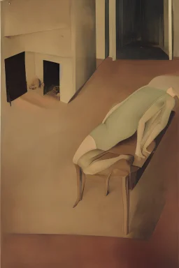 a chimera in a liminal room depicted by balthus