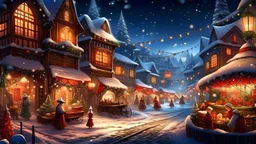 Immerse yourself in Christmas magic with my magical atmosphere captured in the heart of a snowy town. Let yourself be carried away by the sweetness of a peaceful night in the town of Santa Claus, where the melody of the carols is harmoniously mixed with the sparking of the festive lights.