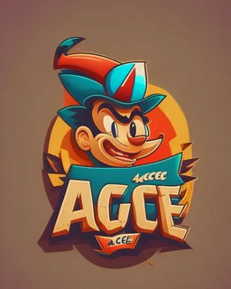 Cartoon movie logo design ace