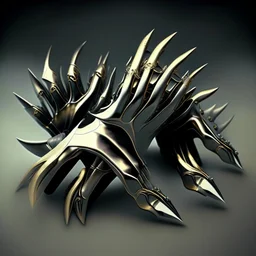 metallic hand claws