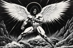 [1979 in Heavy Metal Magazine Vol. 2, #10 by Philippe Caza] Jacob wrestling with angel