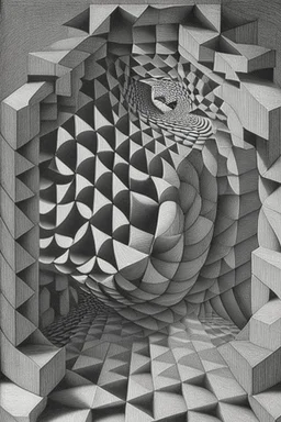 Equalibribum; optical art; M. C. Escher