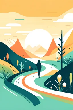 I Embrace Challenges: I approach challenges with a positive mindset. They fuel my determination to find elegant and effective design solutions. landscape illustration