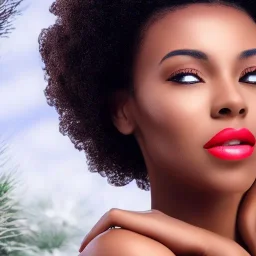 Beautiful African women as Snow White high resolution clear face and shoulders futuristic