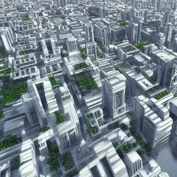 Future realistic fake city