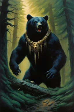 a bear of a man. Style of Jeff Easley