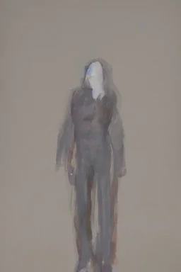 Full body portrait, painting, medium shot lady volumetric cement