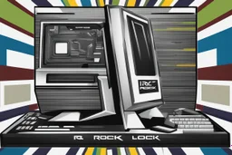 Logo for a computer store called I-Rock. The background color is black and the letters are white