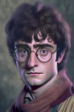 Realistic, Detailed photo of Harry Potter as character in 80's sitcom style