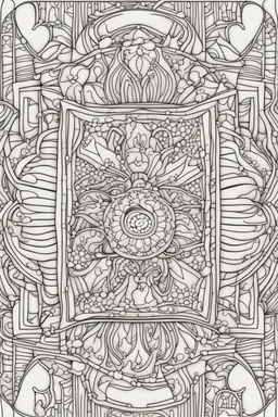 kids coloring page, mandala fully on page symmetrical, cartoon style, thick lines, low detail, no shading