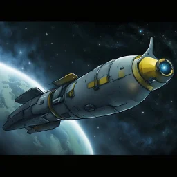 draw cartoon yellow banana as starship