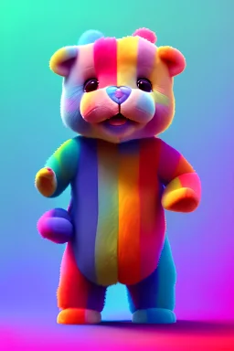 vibey, vibrant, warm, eclectic playlist art, Care Bears