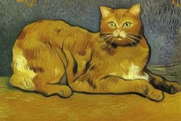 Portrait of a cat by Van Gogh