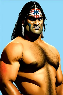 Great Kali Indian wrestler Carton 2d