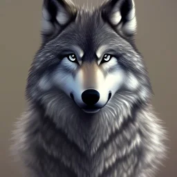 This wolf's fur is dull and black colored. They have dazzling blue-grey eyes. They have a limp in their back right leg due to a fight against a rival pack.