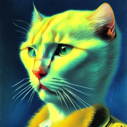 Portrait of a cat by Van Gogh