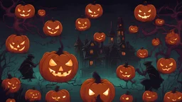 halloween scary mood, neon background