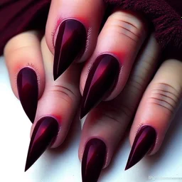 burgundy claws