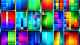 Collection of Vector smart blurred patterns in rainbow colors. Design for backgrounds