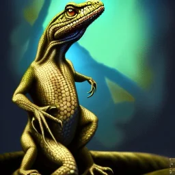 ultra detailed fullbody portrait of Dr Curt Connors The Lizard, extremely detailed digital painting, extremely detailed face,crystal clear eyes, in the style of robert e howard and pablo oliveira and Ken Kelley and Keith Parkinson , mystical colors, perfectly centered image, perfect composition, rim light, beautiful lighting,8k, stunning scene, raytracing