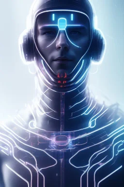 cyberpunk, head, men, portrai, tron